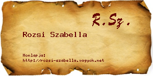 Rozsi Szabella névjegykártya